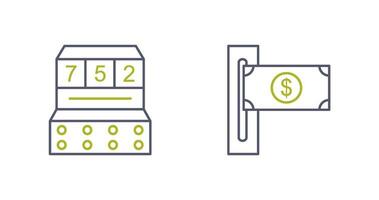 Slot Maschine und Slot von Rechnungen Symbol vektor