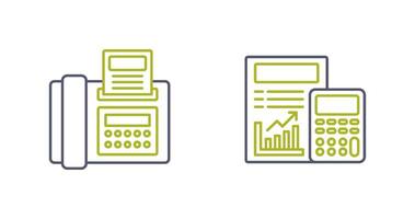 fax och beräknande ikon vektor