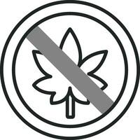 Nein Cannabis Vektor Symbol