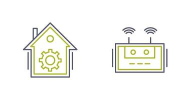 Zuhause Automatisierung und Router Symbol vektor