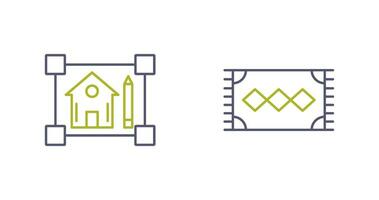 plan och matta ikon vektor