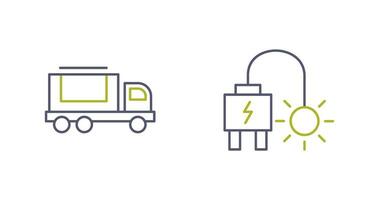 Ladung LKW und Stecker Symbol vektor