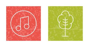 Musik- Spieler und Baum Symbol vektor