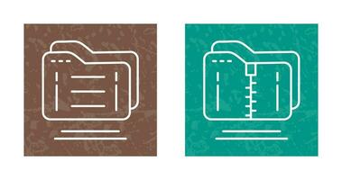 Mappe und komprimiert Symbol vektor