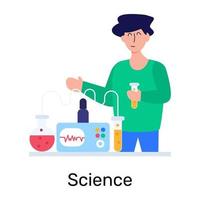 vetenskap och kemiska experiment vektor
