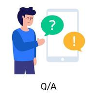Online-Frage-Antwort, vektor
