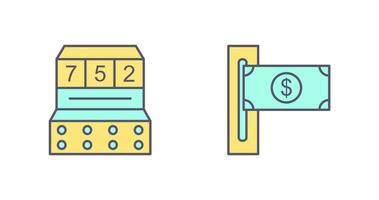 Slot Maschine und Slot von Rechnungen Symbol vektor