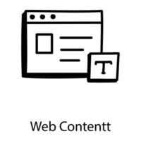 webbinnehåll och artiklar vektor