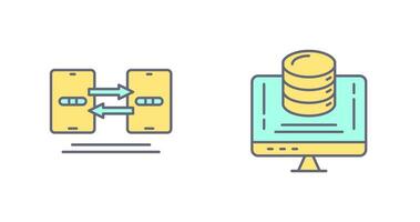 Daten Synchronisation und Daten Lager Symbol vektor