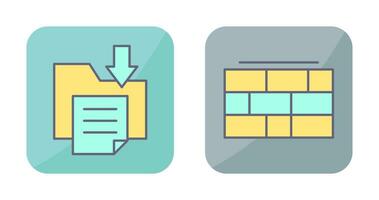 Datei Lager und Backstein Mauer Symbol vektor