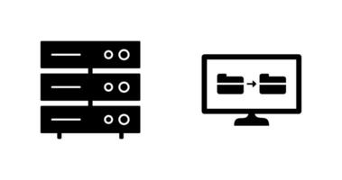 Server Netzwerk und Datei Teilen Symbol vektor
