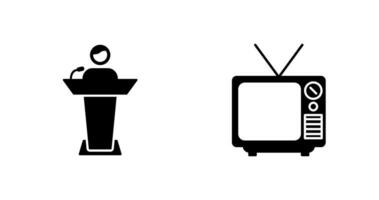 gewählt Kandidat und Fernsehen Symbol vektor