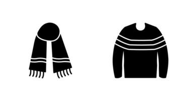 warm Schal und Kleider Symbol vektor
