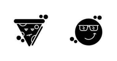 Pizza und cool Symbol vektor