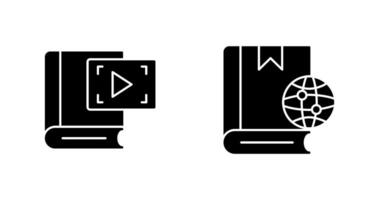 Video Recorder und Globus Symbol vektor