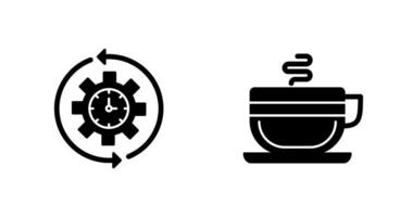 Kaffee und drehen Symbol vektor
