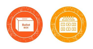 Abstimmung Box und Wahl Tag Symbol vektor