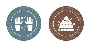 Winter Handschuhe und Winter Hut Symbol vektor