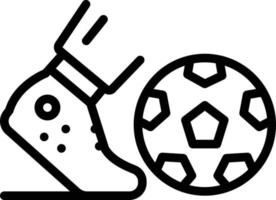Liniensymbol für Kickball vektor