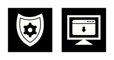 Sicherheit die Einstellungen und herunterladen Website Symbol vektor