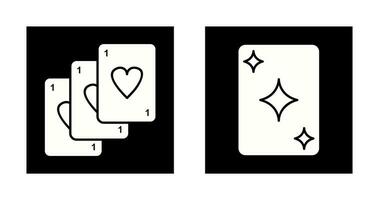 Deck von Karte und Karte Symbol vektor