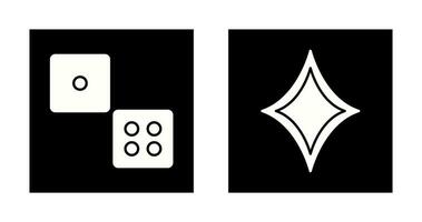 Würfel und Diamant und Symbol vektor