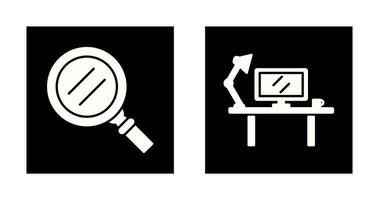 Suche und Arbeitsplatz Symbol vektor