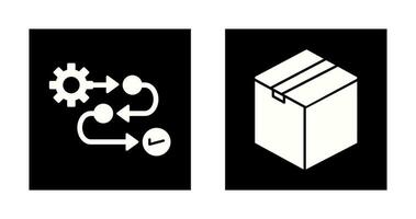 Prozess und Paket Symbol vektor