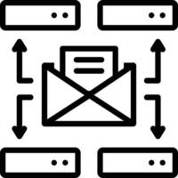 Liniensymbol für Mailserver vektor