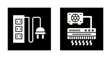 Leistung Steckdose und Luft Conditioner Symbol vektor