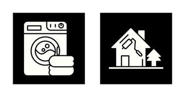 Waschen Maschine und Zuhause Reparatur Symbol vektor