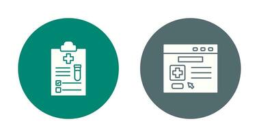 medizinisch Bericht und Browser Symbol vektor