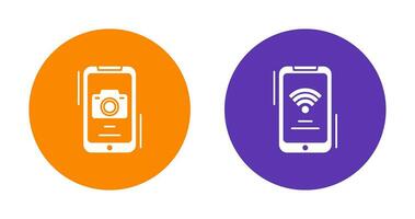 Kamera und W-lan Signal Symbol vektor