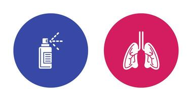 hand och lungor ikon vektor