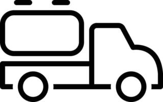 Liniensymbol für Tankwagen vektor