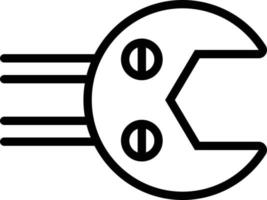 Liniensymbol für Werkzeug vektor