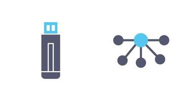 USB Fahrt und Knoten Symbol vektor