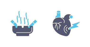 Herz Attacke und Hashtray Symbol vektor