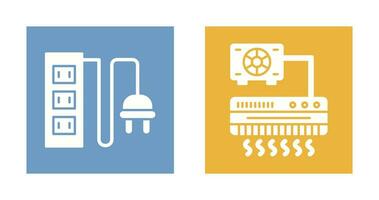 Leistung Steckdose und Luft Conditioner Symbol vektor