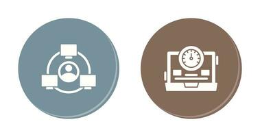 Netzwerk und Tachometer Symbol vektor