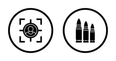 Ziel und Kugeln Symbol vektor