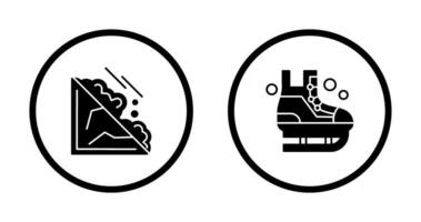 Lawine und Eis Skaten Symbol vektor