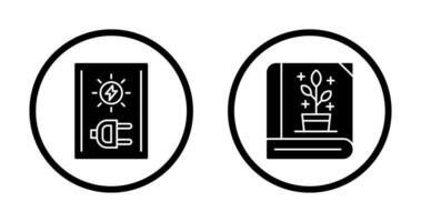 Elektrizität und botanisch Symbol vektor