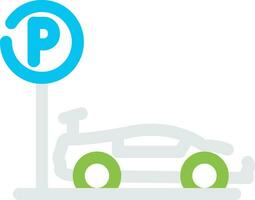 Parkplatz Bereich kreativ Symbol Design vektor