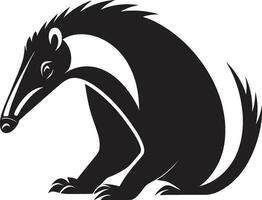 auffällig schwarz Ameisenbär Symbol Vektor Logo Exzellenz Ameisenbär Schönheit im schwarz ein Vektor Logo von Anmut