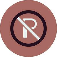 Nein Parkplatz Vektor Symbol