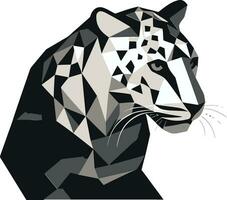 Wildheit entfesselt schwarz Vektor Symbol Design ungezähmt Schönheit schwarz Leopard Vektor Logo
