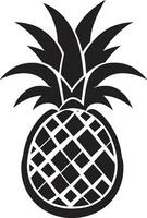 glatt Ananas Logo Konzept beschattet Ananas Abzeichen vektor