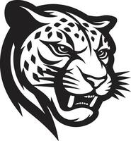 abstrakt Gepard Anmut im einfarbig stürzen Panther ikonisch Gepard Logo vektor