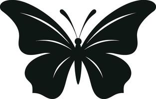 schwarz Schmetterling Symbol ein Arbeit von Kunst im noir anmutig flattern schwarz Vektor Schmetterling Symbol